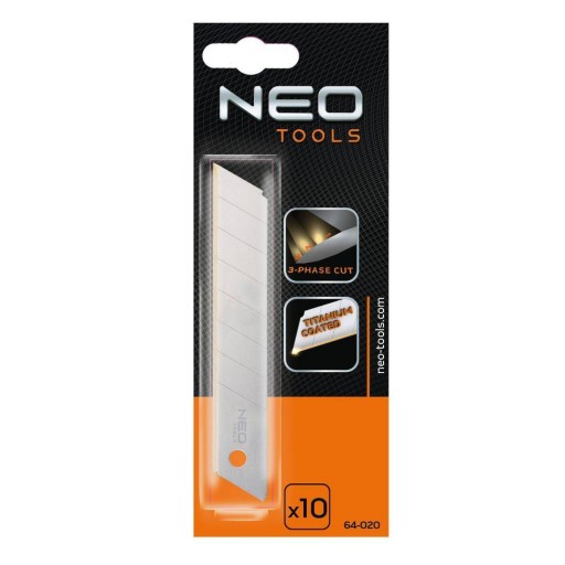 Vymeniteľné zlomené čepele titánové 18 mm, 10 ks NEO TOOLS