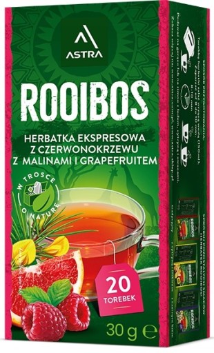 Astra Rooibos čaj malinový s grapefruitom 20 TB