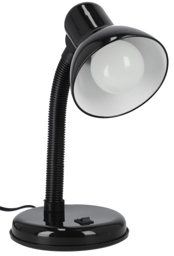Stolná LED lampa na čítanie E27, nastaviteľný vypínač, kábel