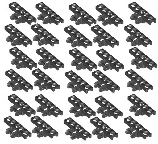 LEGO Black Caterpillar/Chain/Link (3873/15379/6047885) x30