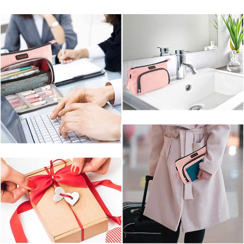 Kozmetická taštička 3v1 Pencer Case Pouch Homecube Rose
