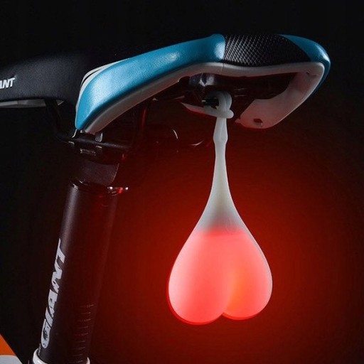 BICYKLOVÁ LAMPA SRDCE VAJÍČKA SILIKÓNOVÁ LED zadná