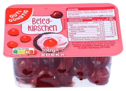Kandizované čerešne na pečenie koláčov a koláčikov Edeka 100g DE