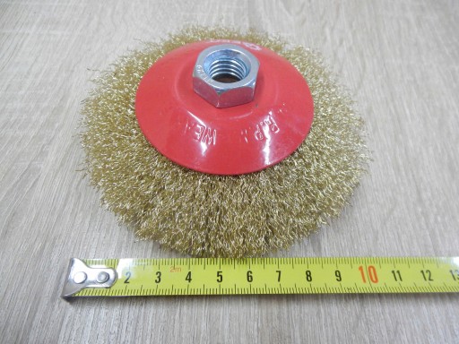 Bočná drôtená kefa 115 mm mosadz M14