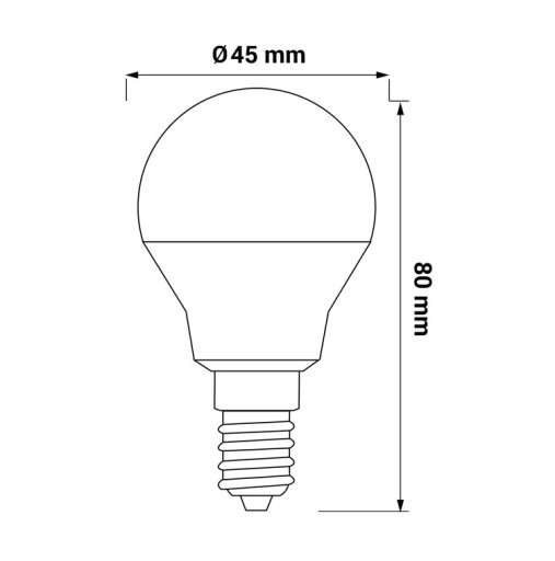LED guľová žiarovka E14 5W teplá farba 500lm ÚČINNÁ Led-pol