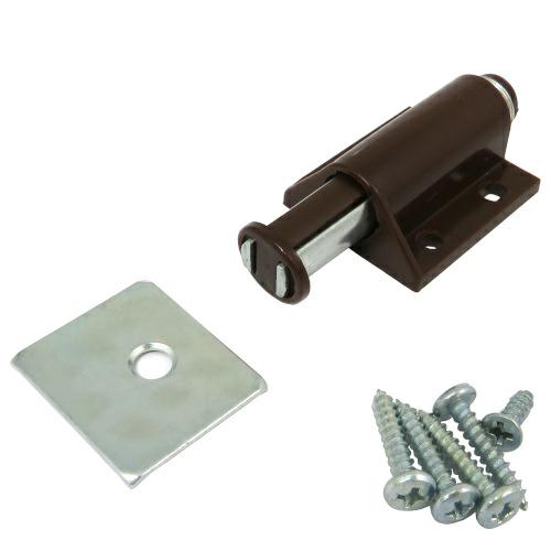 PUSH TO OPEN magnetická západka na nábytok, hnedá, 34mm