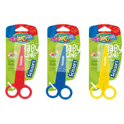 COLORINO NOŽNICE 12,5cm PLASTOVÉ PRE DETI mix