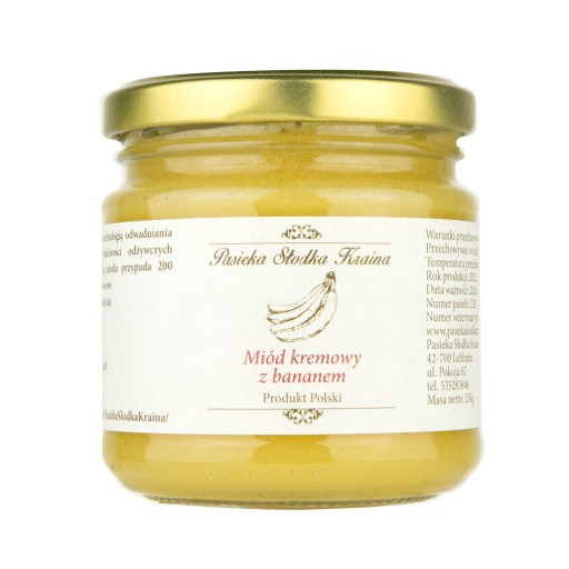 KRÉMOVÝ NEKTÁROVÝ MED S BANÁNOM APIARY SWEET LAND 250g NATURAL