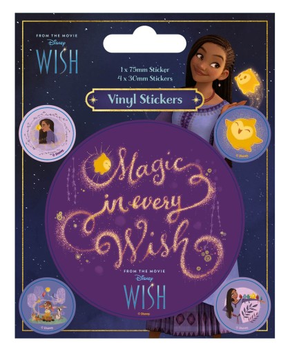 Nálepky 5 ks Wish Wish Magic In Every Wish 10x12,5 cm Pre dievčatá