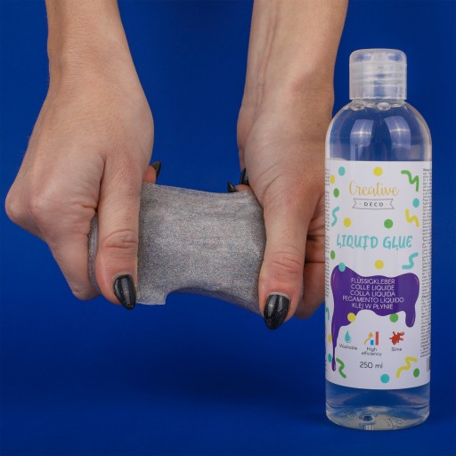 Transparentné tekuté lepidlo na školský sliz na výtvarné práce, 250ml
