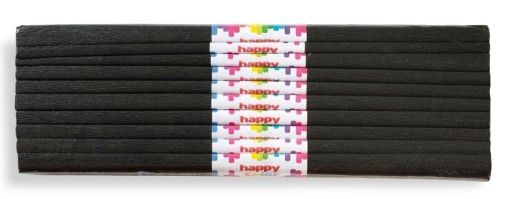 CRIPPED hodvábny papier 50x200cm čierny 10 kusov HAPPY COLOR
