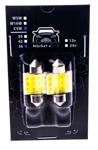 Žiarovky C3W/C5W/C10W - LED COB! 31 mm