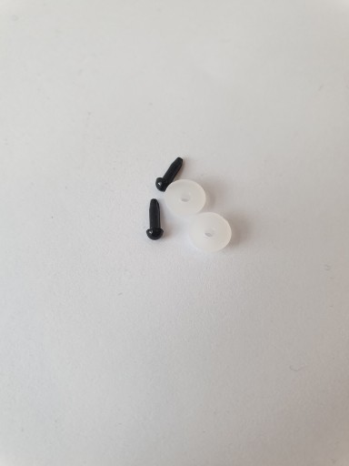 Oči pre maskotov, TINY 2,5 mm, bezpečné oči, upínacie oká, 2,5 mm