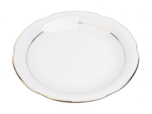 Chodzież Kamelia B014 malý dezertný tanier, 17 cm, zlaté prúžky, pozlátený