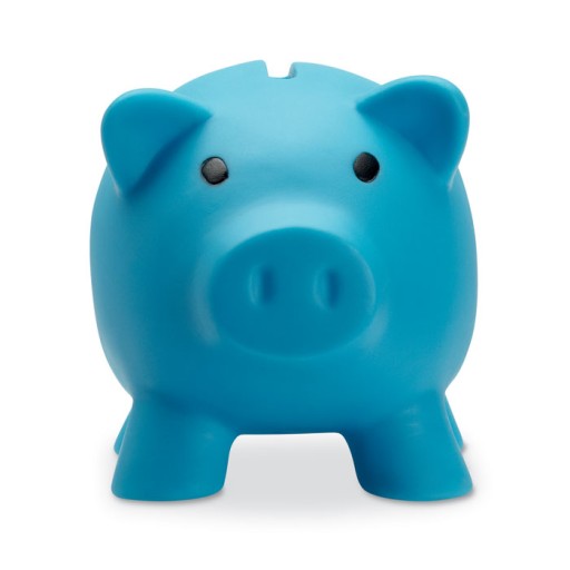 PRASIATKO Otváracie PVC modré 9x7x7cm na peniaze, mince