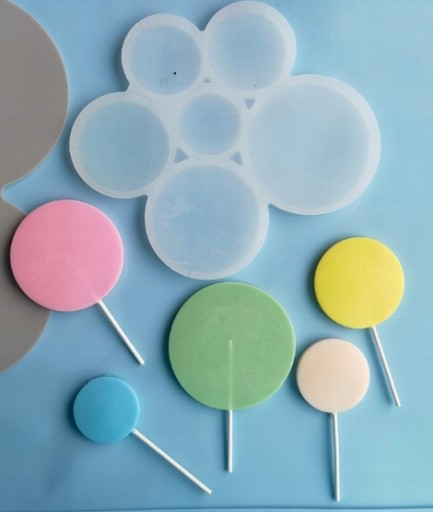 SILIKÓNOVÁ FORMA NA IZOMALT LOLLIES KOLESÁ KOLESÁ NA IZOMALTOVÝ TORT