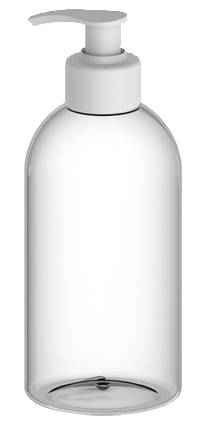 FĽAŠA S DÁVKOVAČOM NA GÉLOVÉ MYDLO, PUMPA, 250 ml