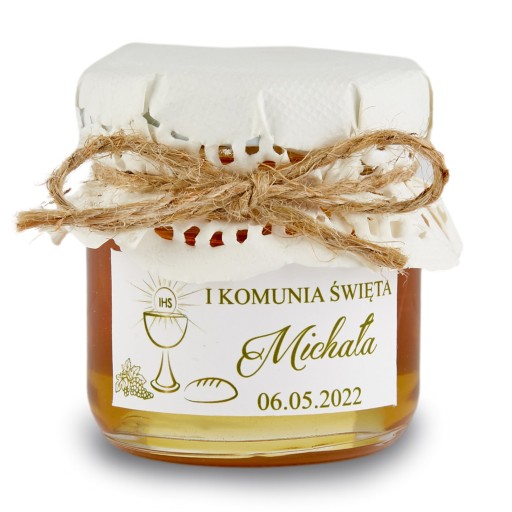 Poďakovanie hostí prijímanie Krst med med medová nádoba s medom
