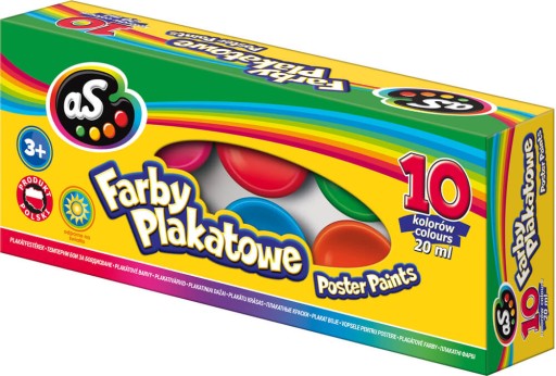 Plagátové farby 10 farieb x 20 ml Astra