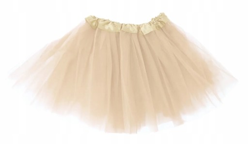 Tylová tutu sukňa 30 CM BÉŽOVÁ NUDE