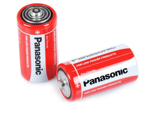 8x zinkovo-uhlíková batéria Panasonic C R14 1,5V