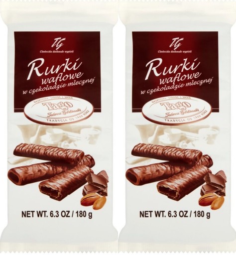 Tago oblátkové rolky v mliečnej čokoláde 180g x2