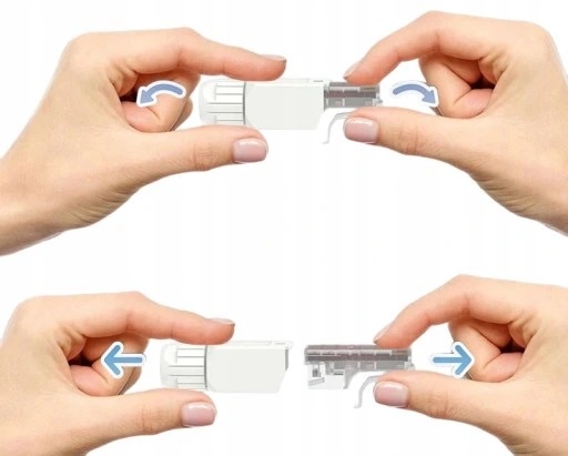 Zástrčka RJ45 Konektor RJ-45 Cat 6 RJ zadarmo pre UTP LAN kábel Twisted RJ
