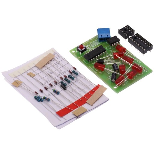 Elektronické kocky GREEN lekcie spájkovania DIY KIT