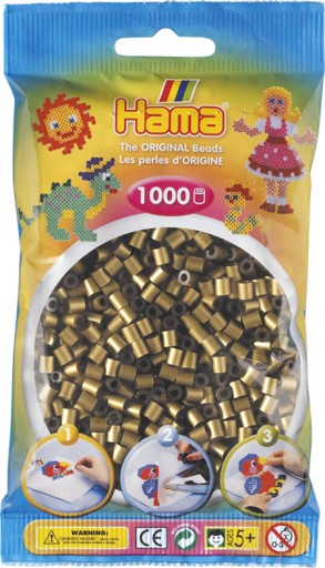 Korálky DARK GOLD 1000 ks HAMA MIDI 207-63
