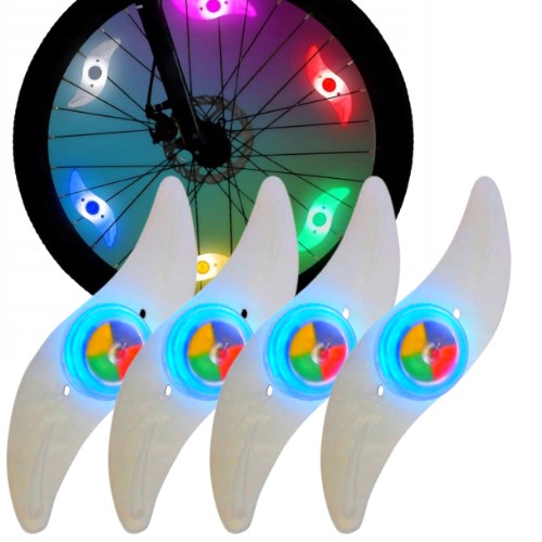 4x LED BICYKLOVÉ SVETLÁ NA RAČOCH KRYTU BICYKLA