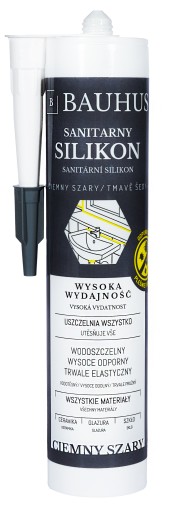 TMAVOSIVÝ sanitárny silikón do kuchyne kúpeľňa Bauhus