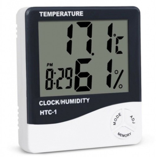 DIGITÁLNY TEPLOMER HYGROMETER HODINY METEOSTANICE 49