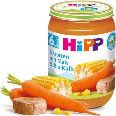 Hipp Bio Mrkva kukuričná teľacia 6m 190g