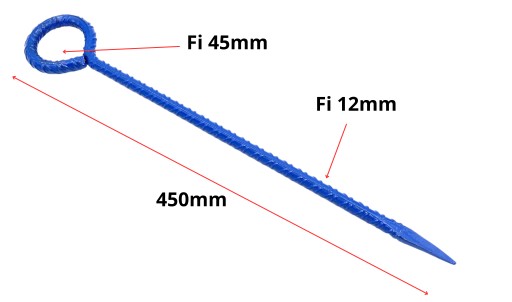 TYČ NA PASŤ PRE DOBYTKU HRÚBKA 12X450