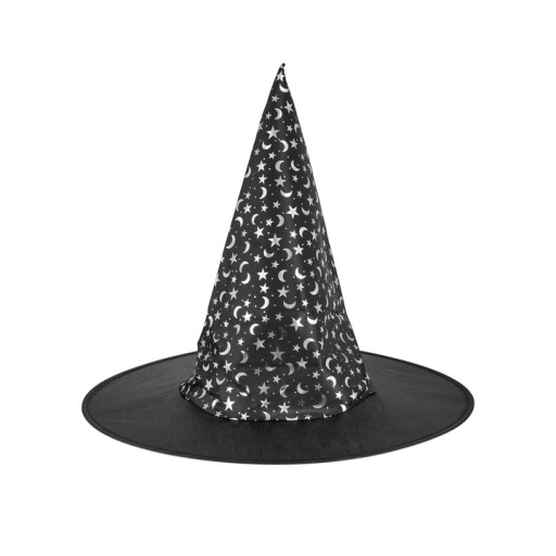 Strieborný hviezdny klobúk HALLOWEEN Karnevalový kostým