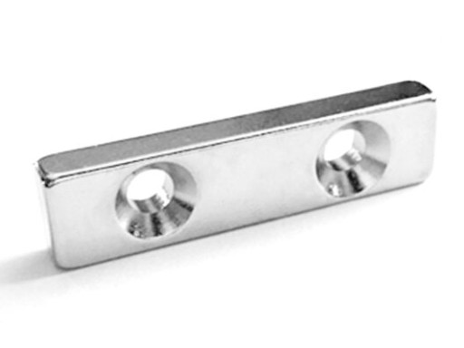 NEODYMIOVÝ MAGNET S OTVOROM NA SKRUTKU 40x10x5 SILNÝ