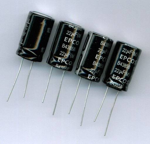 22uF 450V 22 µF 450V EPCOS LL B43858 (4 KS) ELEKTROLYTICKÝ KONDENZÁTOR