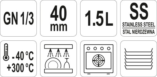 NEREZOVÁ NÁDOBA GASTRONOMICKÁ GN 1/3 40