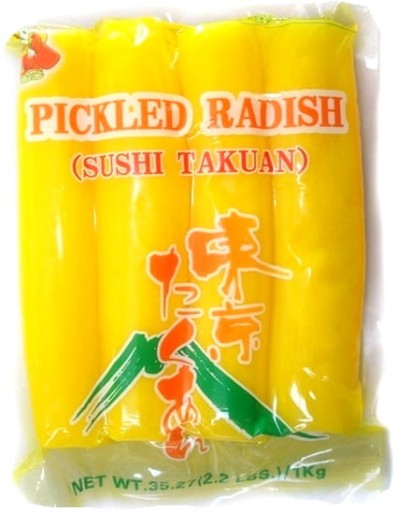 Žltá reďkovka na sushi Oshinko Takuan Daikon Reďkovka 1kg 1000g ÁZIA KUCHYŇA