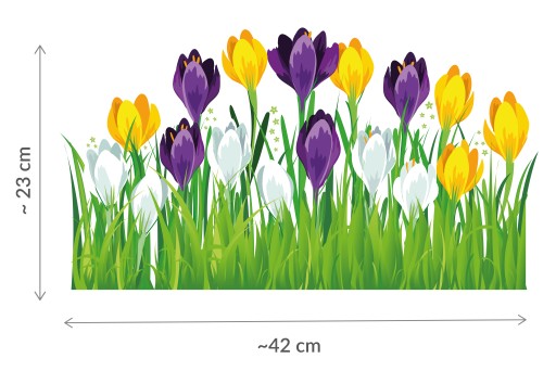 OBOJSTRANNÁ JARNÁ DEKORÁCIA NA OKIENKO - LÚČNE CROcuses (2 KS) - LearnHow