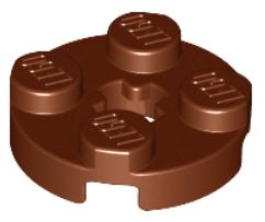 LEGO 2X2 KRUHÁ HNEDÁ Č. 4032 PRE 2 KS