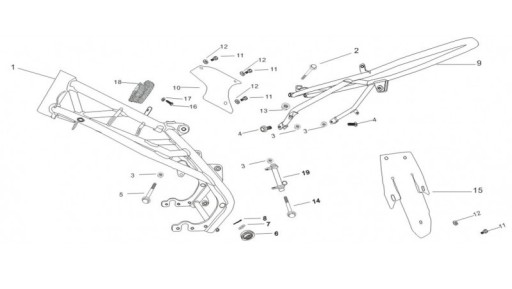Horná montážna skrutka motora M8x115 matica MRF 80 120 140 160 KAYO