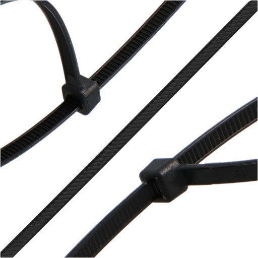 100x sťahovacie pásky Káblové pásky Zipsy 3,6 x 200 mm Silné UV sťahovacie pásky