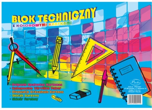 Farebný technický blok A4 Protos