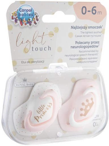 CANPOL cumlík SYMETRICKÝ ROYAL BABY 0-6m 2 ks.