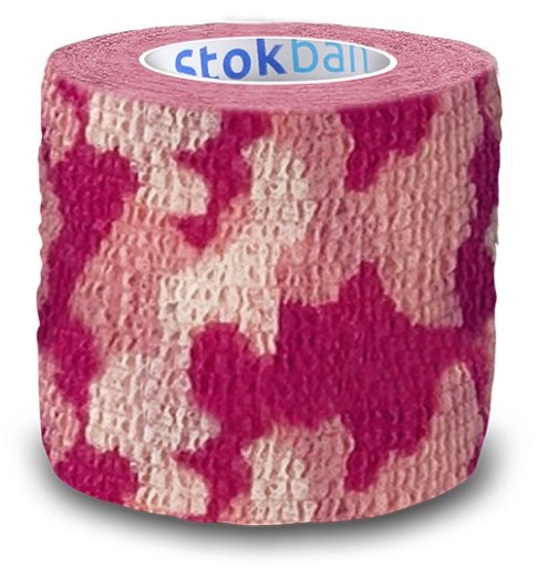 KOHÉZNA SAMOLEPIACA BANDÁŽOVÁ PÁSKA, ELASTICKÁ, ružová CAMO, 5 cm | BAND