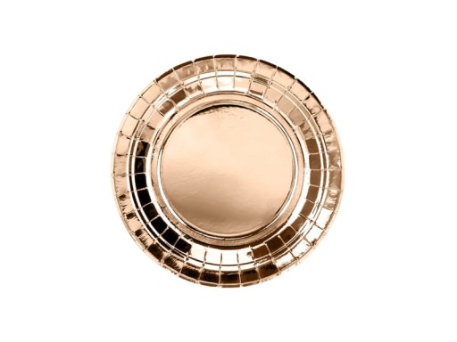 Papierové taniere Rose gold 18 cm 6 ks