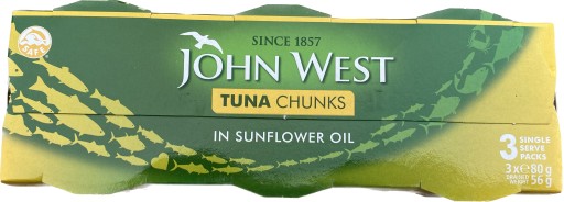 Tuniak v slnečnicovom oleji John West 3x80g