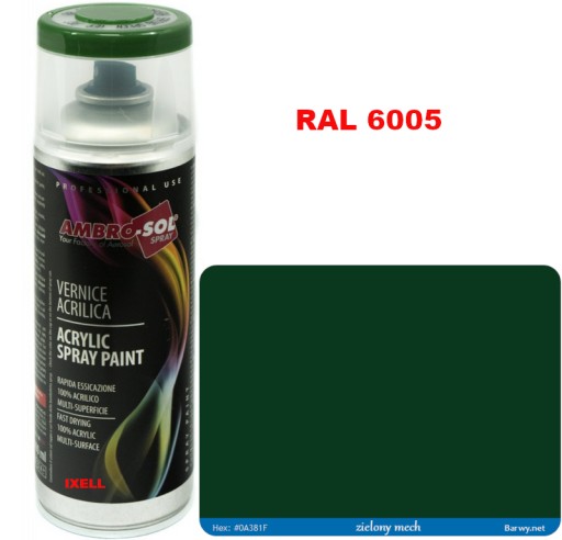RAL 6005 AKRYLOVÝ LAK SPREJ zelený LESK 1233