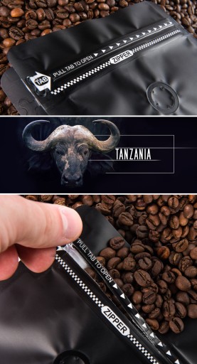 Čerstvo pražené fazule Arabica Tanzánia 50G